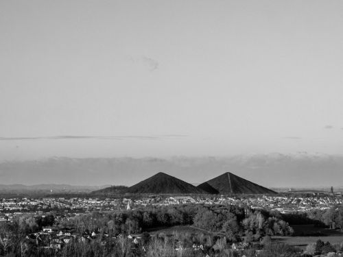 View of the twin slag heaps in Loos-en-Gohelle.